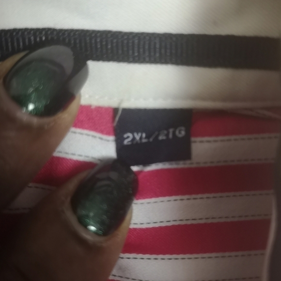 90s Vintage Robert Graham Pink Oversized Stiped Button-down French Cuffed Shirt - Picture 8 of 11